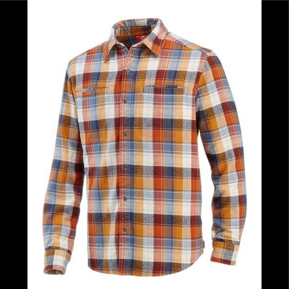 Merrell Cinnamon McKinley Flannel Button Up Shirt